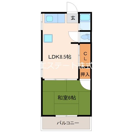 南アパートの物件間取画像